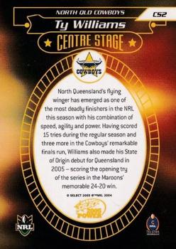 2005 Select Power - Centre Stage #CS2 Ty Williams Back